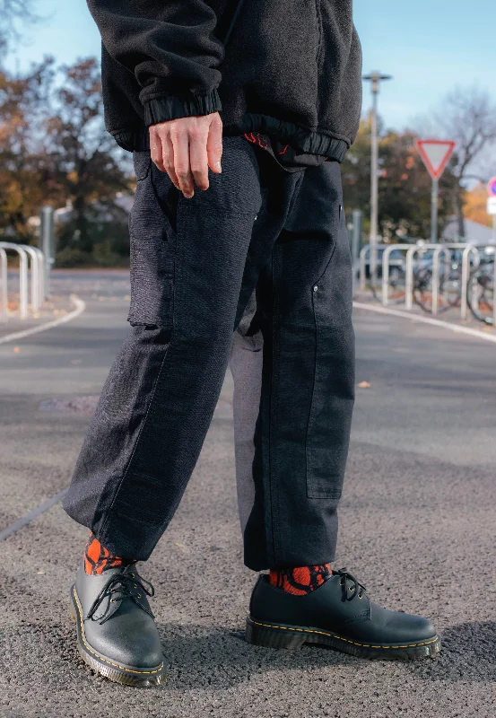 Carhartt WIP - Walter Double Knee Rinsed Black - Pants