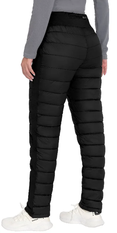 Down Pants for Women Lightweight Puffy Sweat Pants Quilted Snow Ski Trousers