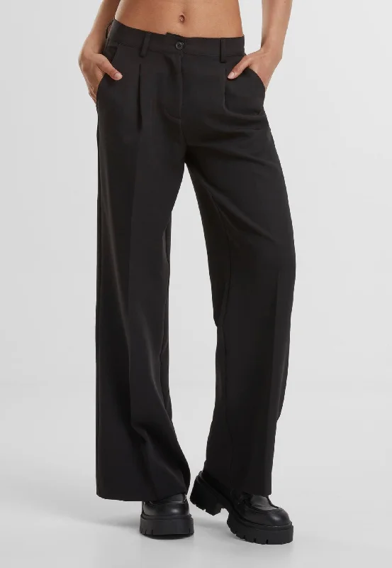 Urban Classics - Ladies Wide Leg Black - Pants