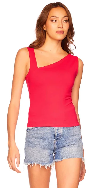 Angled Strap Top - Framboise