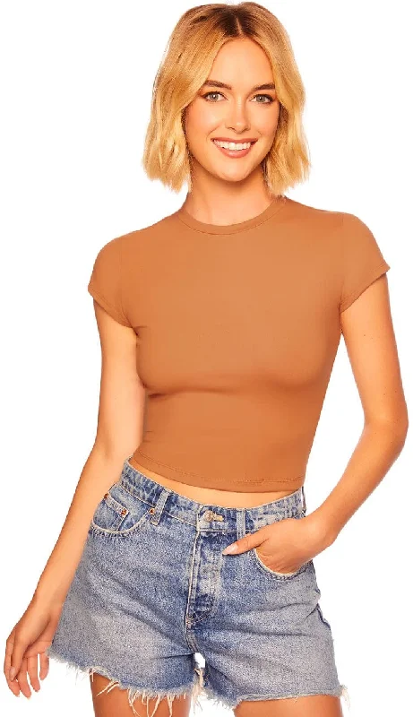 Short Sleeve Top - Caramel