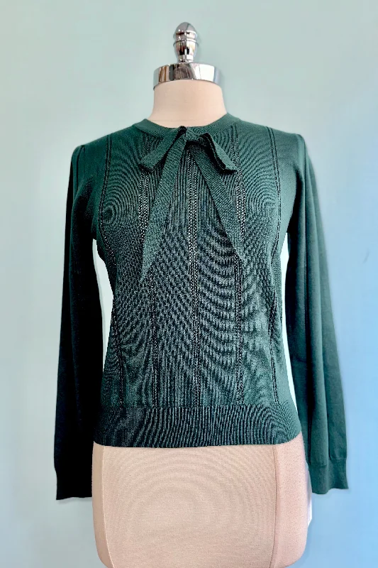 Green Shelly Knit Top by Hearts & Roses London