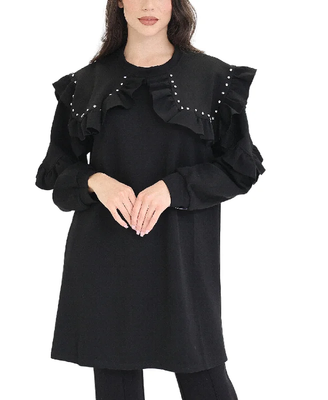 Tunic w/ Rhinestones & Ruffles