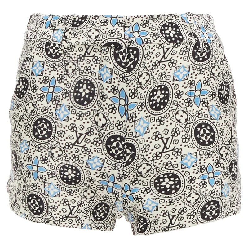 Louis Vuitton Majolica Floral Monogram Print Wool Silk Shorts