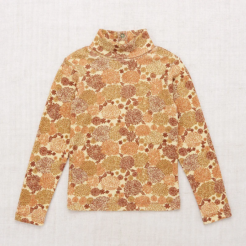 Pima Cotton Turtleneck - Acorn Chrysanthemum