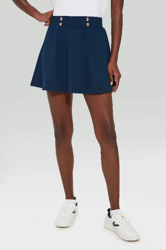 Navy 15 Inch Renee Golf Skirt