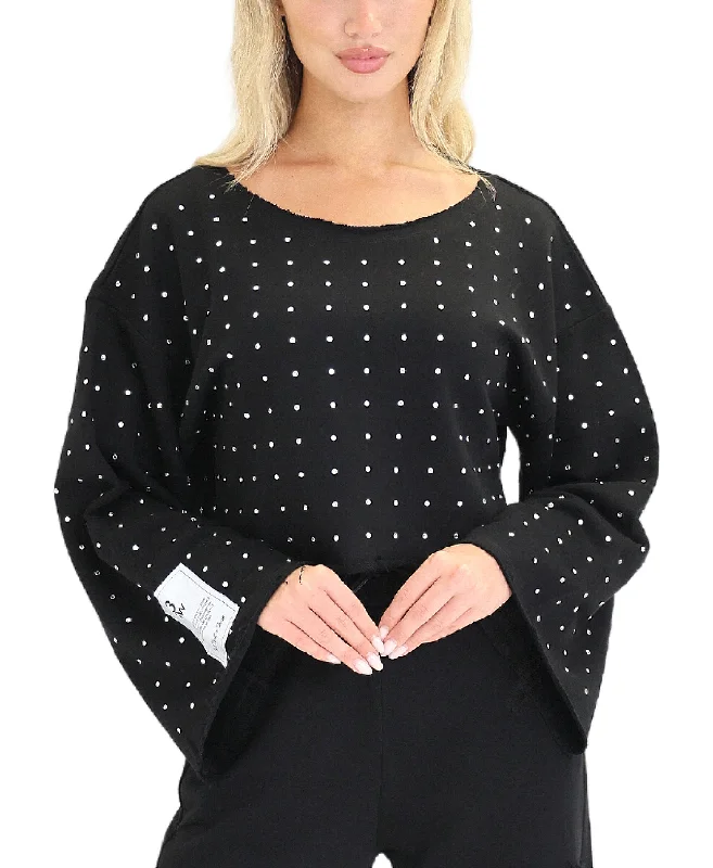 Rhinestone Fleece Top