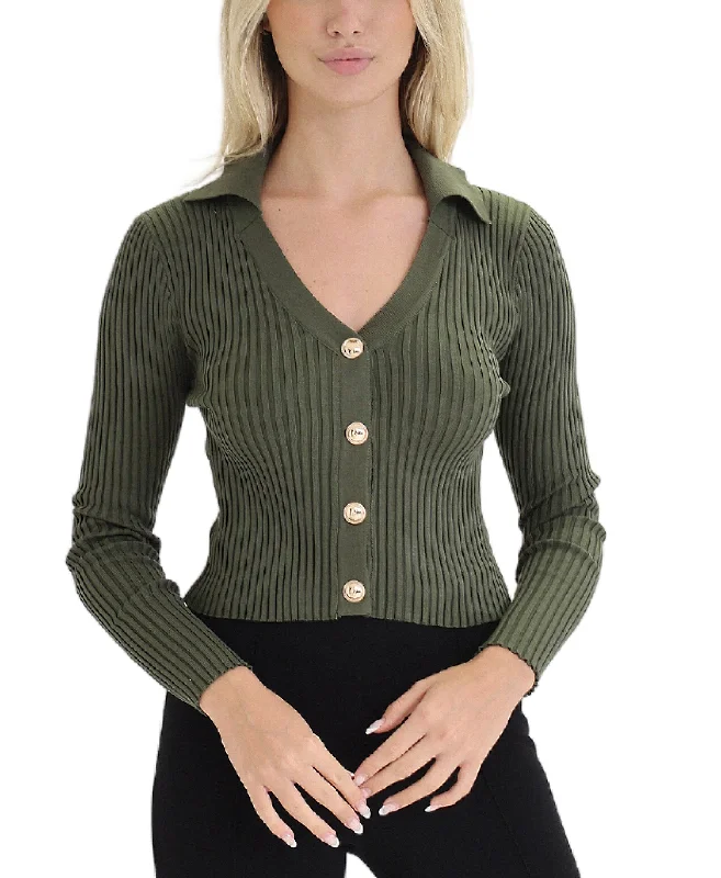 Ribbed Top w/ Buttons