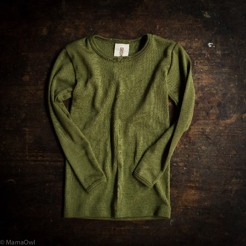 Lark Top - Merino Wool & Silk - Moss