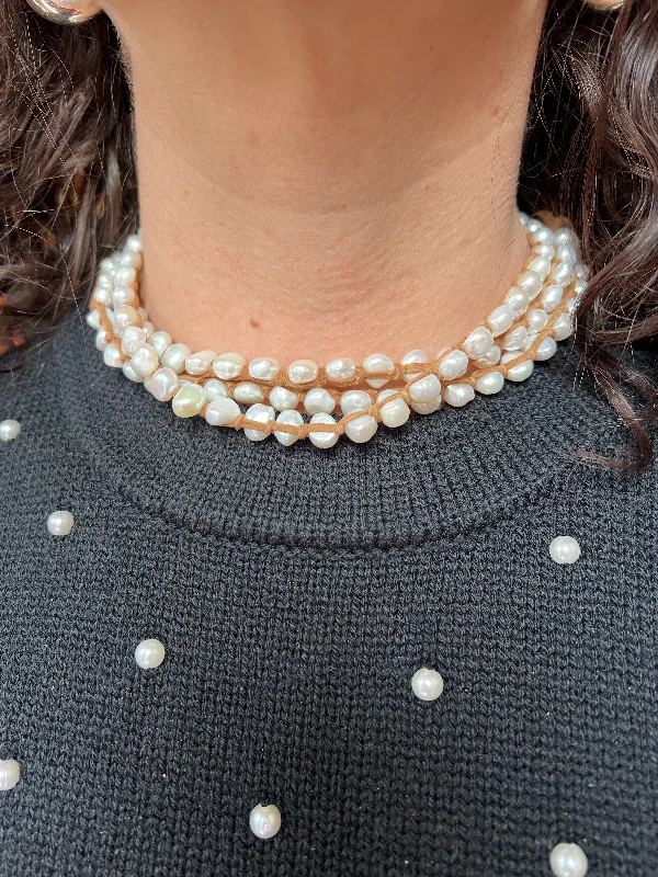 Tess Small Pearl Triple Wrap