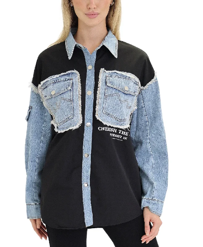 Top w/ Denim Trim