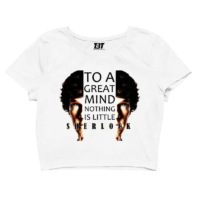 Sherlock Crop Top - To A Great Mind