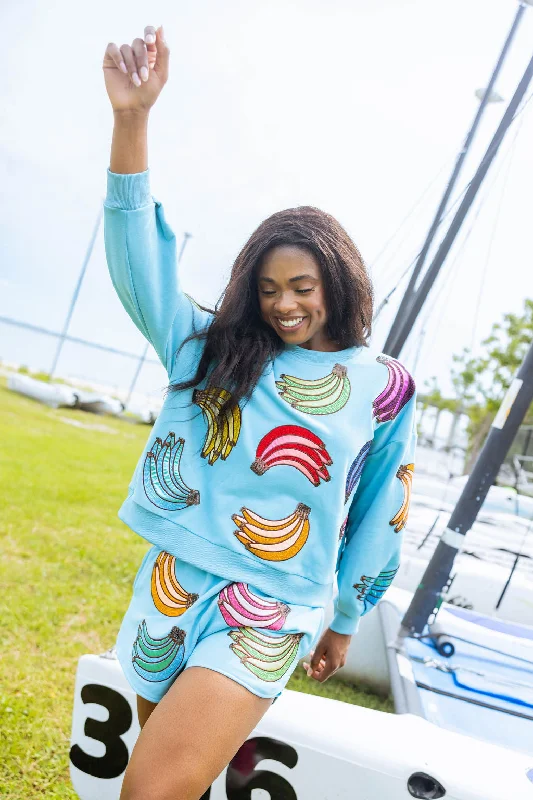 Aqua Multi Banana Sweatshirt