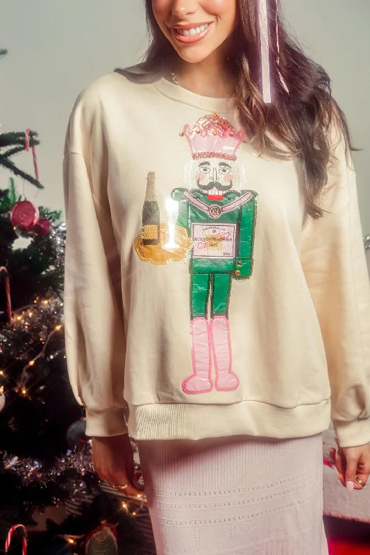 Beige Nutcracker Server Sweatshirt