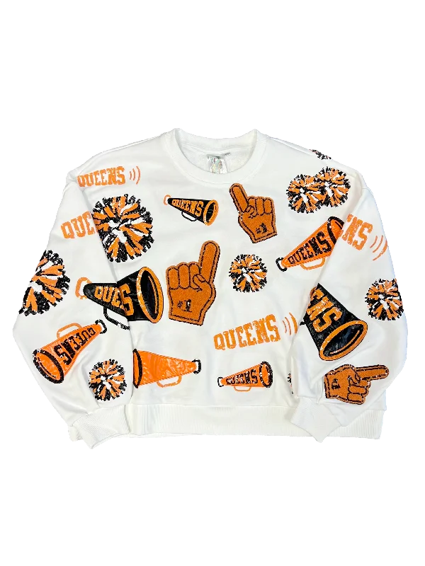 Orange & Black Cheers Queen Icon Sweatshirt